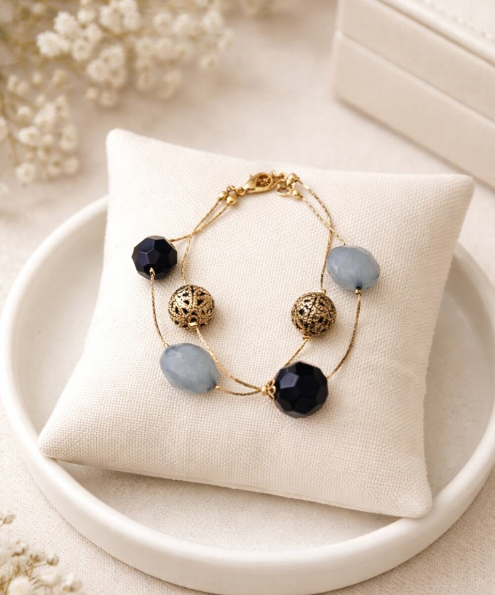 Premier Design Gold Beaded Bracelet New